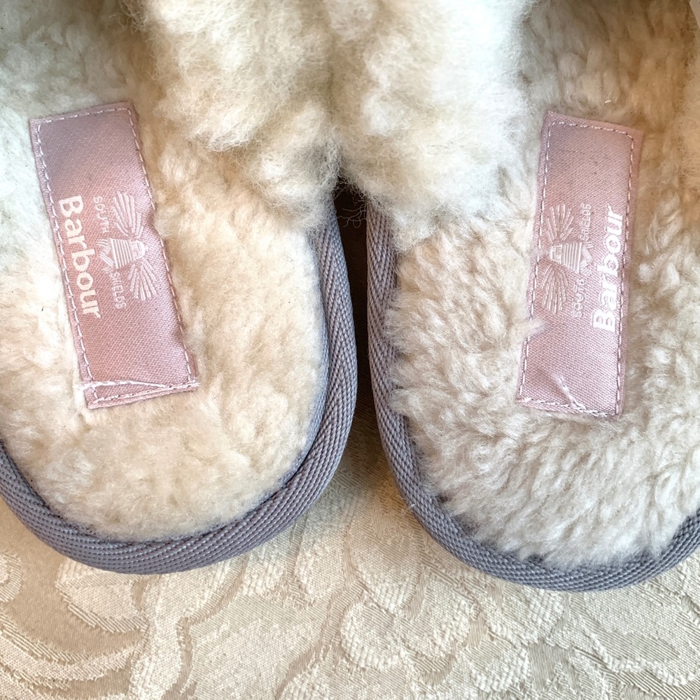 BARBOUR Lydia pink/grey tartan mule slipper - Picture 6 of 11
